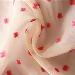 50D*150D双色毛毛点剪花 100%P女装面料