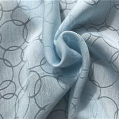 50%P 50%R涤粘烧花面料