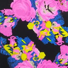 假捻双层麻印花