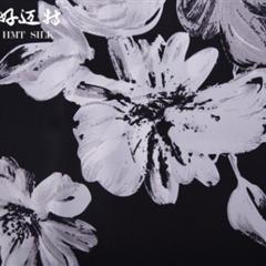 19MM真丝弹力缎数码印花面料