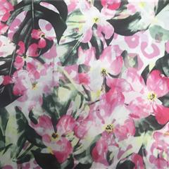 涤纶花朵印花面料