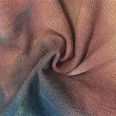 右斜拉架卫衣扎染布