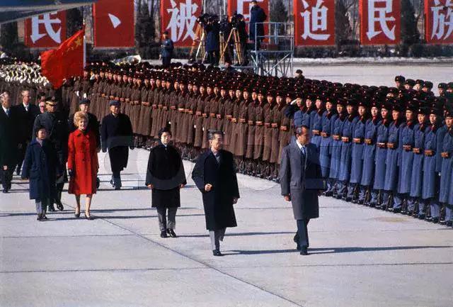 1972年2月21日,为迎接美国总统尼克松访华,中国人民解放军仪仗队派出