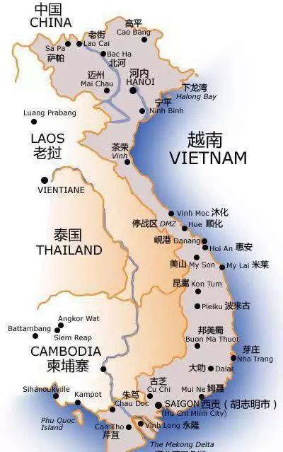 越南胡志明市地图位置图片